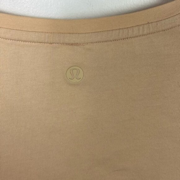 Lululemon Pleats and Thank You Peach Short Sleeve Crop Top‎ Size 4 Tee 2020 Tee - Picture 6 of 11
